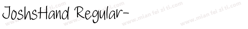 JoshsHand Regular字体转换